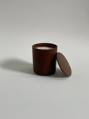 Matte Brown Glass Vessel 8oz - No Label